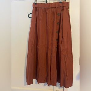 NWT madewell linen skirt small